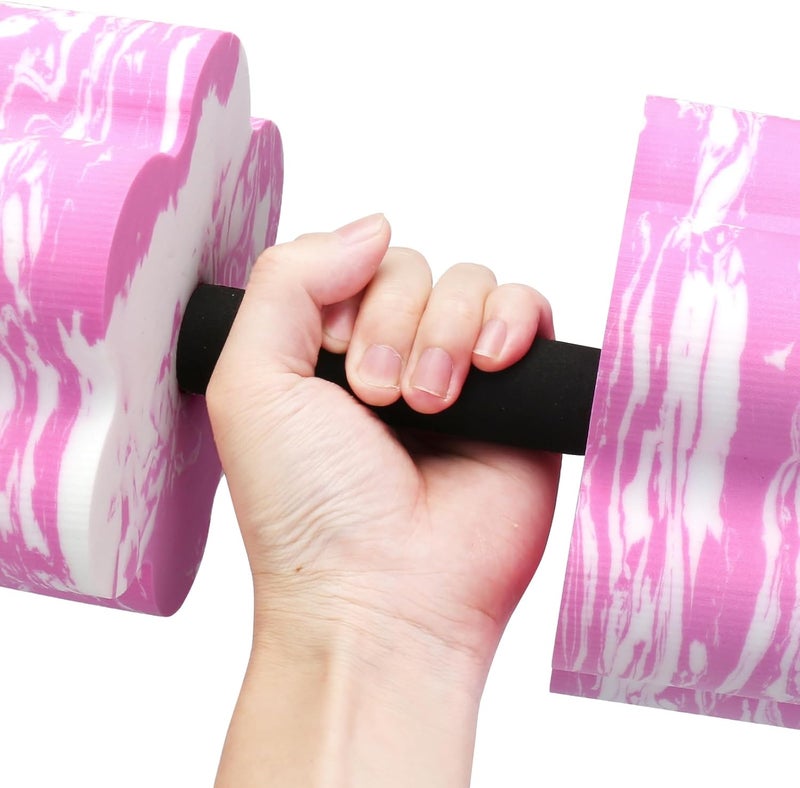 Carperipher Camouflage Aquatic Dumbbells, Set of 2 Water Aerobic Exercise Foam Dumbbell Pool Resistance, Water Aqua Fitness Barbells Hand Bar Exercises Equipment for Weight Loss - Image 3